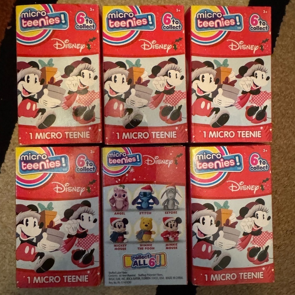 6 Micro Teenies Holiday Disney Sealed